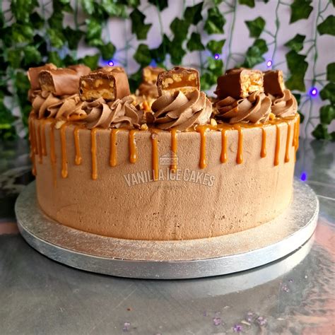 Vanilla Ice Cakes Snickers Celebration Cake