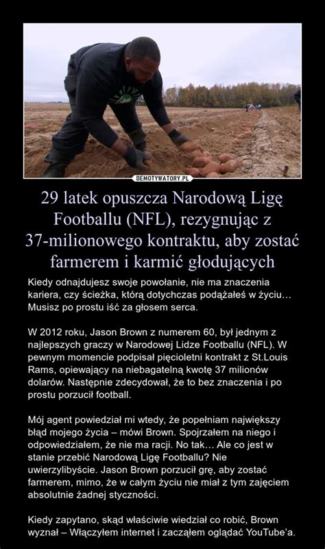 Latek Opuszcza Narodow Lig Footballu Nfl Rezygnuj C Z