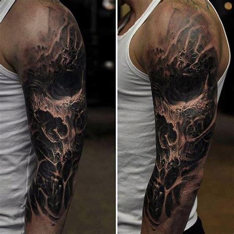 90 Black Ink Tattoo Designs For Men - Dark Ink Ideas