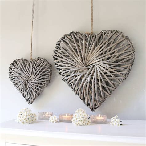 Willow Heart Hanging Decoration Hanging Decor Heart Decorations Diy