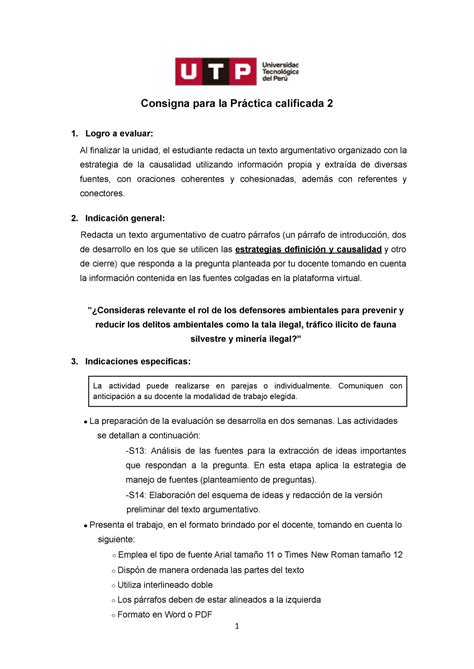 Semana Consigna Para La Tarea Econom A General Utp Studocu