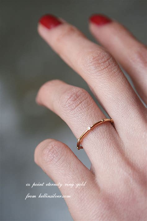 CZ Point Eternity Ring Gold - kellinsilver.com