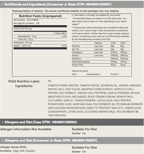 Hellmanns Ancho Chipotle Sauce 1 Gallon378 Litre Imported From Ca