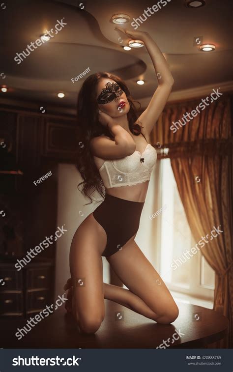 Sexy Beautiful Brunette Girl Underclothes Stock Photo 420888769 Shutterstock