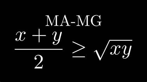 Desigualdad de medias aritmética geométrica demostración algebraica