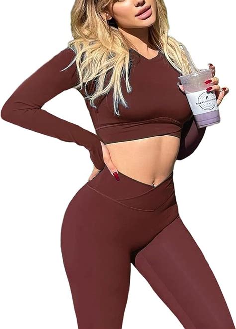 Danysu Naked Feeling Cross Waist Piece Outfit Workout Sets For Women