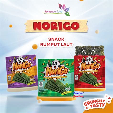 Jual Norigo Nori Sachet Seaweed Snack 3g Rumput Laut Halal Rasa