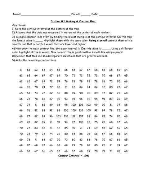 Drawing Contour Lines Worksheet at PaintingValley.com | Explore ...