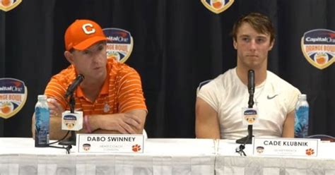 Watch Dabo Swinney Cade Klubnik React To 31 14 Loss In Orange Bowl Tigernet