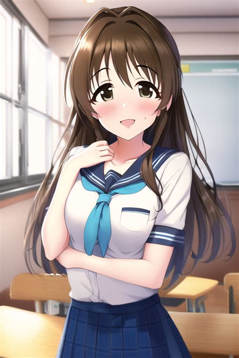 おたふみ On Twitter 島村卯月生誕祭2023（学校） Novelai アイドルマスターシンデレラガールズ 島村卯月 島村