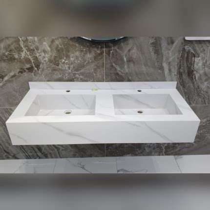 Раковина из искусственного камня - двойная чаша LUSSO 120см white ...