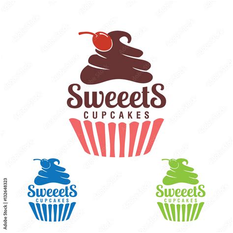 Sweet Cupcake Bakery Logo Stock Vector Adobe Stock