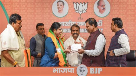 Congress Three Term Tamil Nadu MLA Vijayadharani Joins BJP Ahead Of