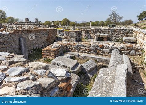 Ancient Ruins at Archaeological Site of Philippi, Greece Stock Photo ...