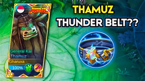 Thamuz Pakai Thunder Belt Best Build Thamuz Terkuat Mlbb Youtube