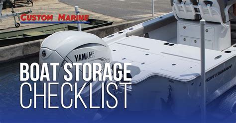 Boat Storage To-Do List | Custom Marine