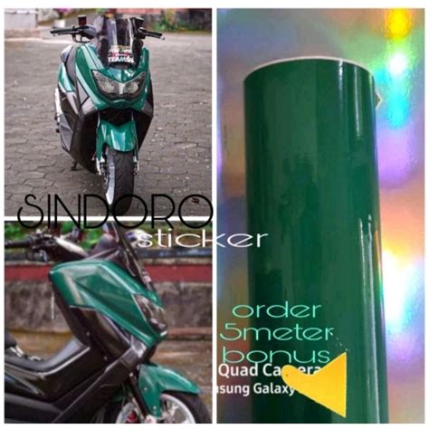 Jual Skotlet Sticker Motor Warna Hijau Tua Glosy Sticker Sekotlet Motor