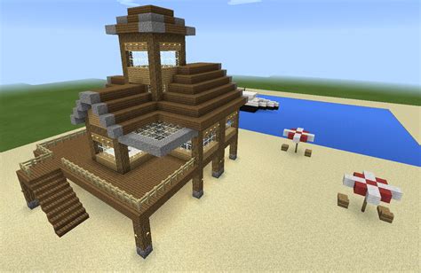 25 Bästa Minecraft Beach House Idéerna På Pinterest Minecraftidéer