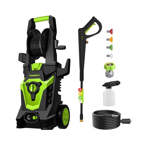 Powryte Electric Pressure Washer With Hose Reel Foam Cannon