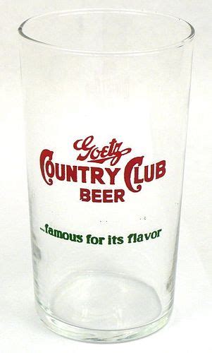 1949 Goetz Country Club Beer 4¾ Inch Tall Straight Sided Acl Drinking