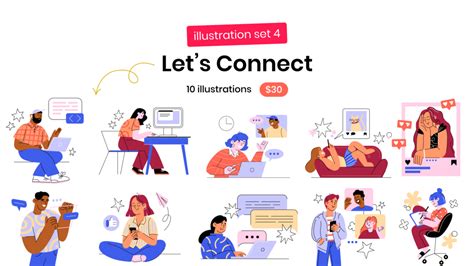 Let's Connect illustration set