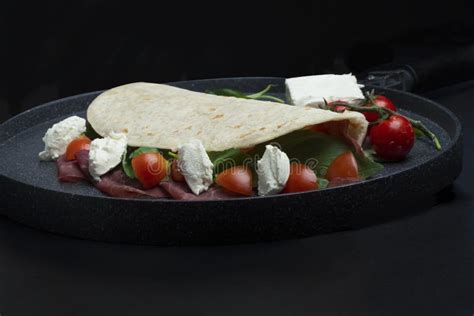 Piadina From Italy Street Food And Snack Stock Image Image Of Potato