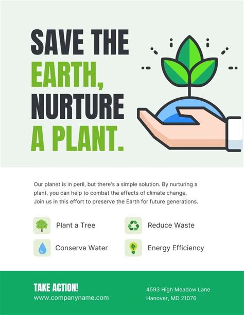 Green Plant Campaign Poster Venngage