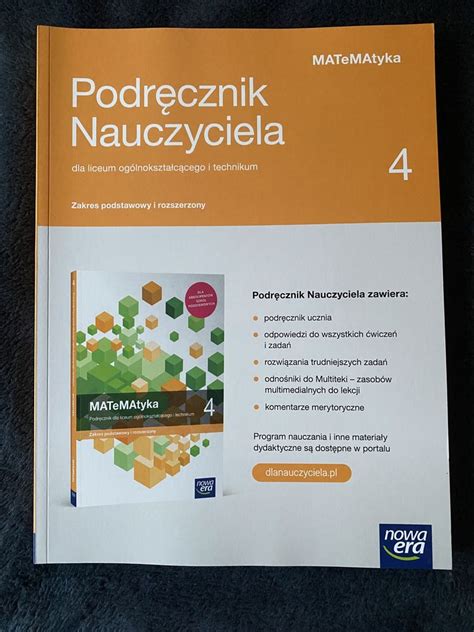 Matematyka 4 podręcznik nauczyciela zakres pods i roz Nowa Era