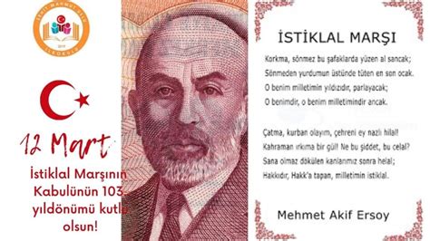 Mart St Klal Mar I Nin Kabul Ve Mehmet Ak F Ersoy U Anma G N