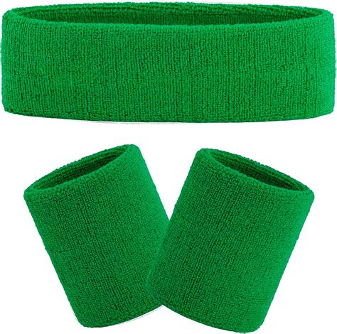 Sweatbands Set Headband And Wrist Sweatbands Cotton Sweat Band For