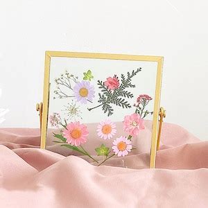pressed flower frame wall hanging herbarium frame pressed etsy