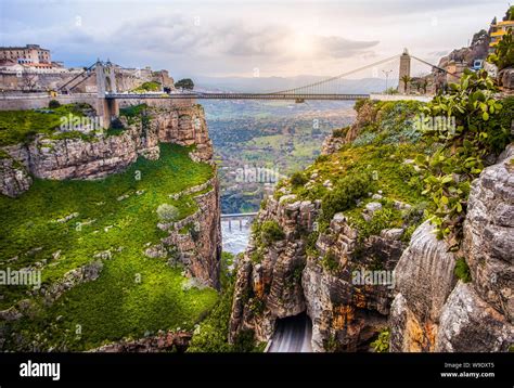 Algeria Constantine City Constantine Bridge Sidi M´cid Stock Photo