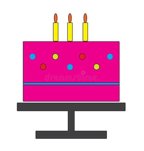 Birthday Cake White Candles Icon Vector Stock Vector Illustration Of Pink Icon 87274275