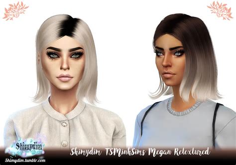 Sims 4 Hairs Shimydim TSMinh S Megan Hair Retextured