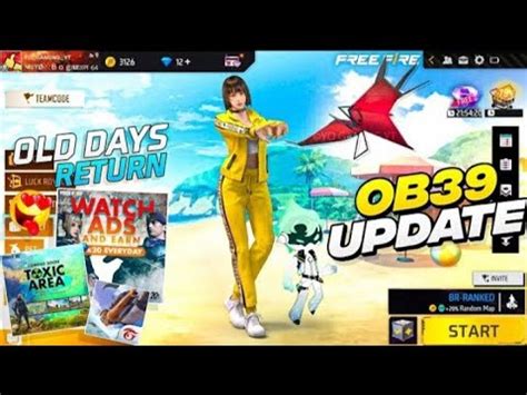 OB39 UPDATE FREE FIRE FREE FIRE NEW EVENT OB39 UPDATE OLD FREE