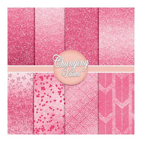 Digital Scrapbook Paper Pack Hot Pink Glitter Paper Texture | Etsy ...