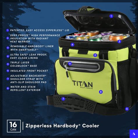 Arctic Zone Titan Deep Freeze Cooler 48 Can Zipperless Hardbody Cooler Citrus