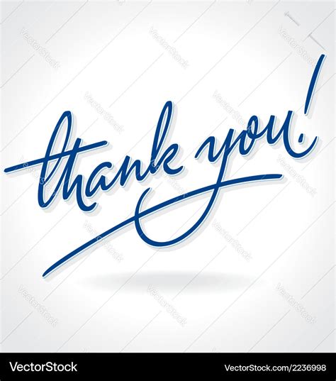 Thank You Hand Lettering Royalty Free Vector Image