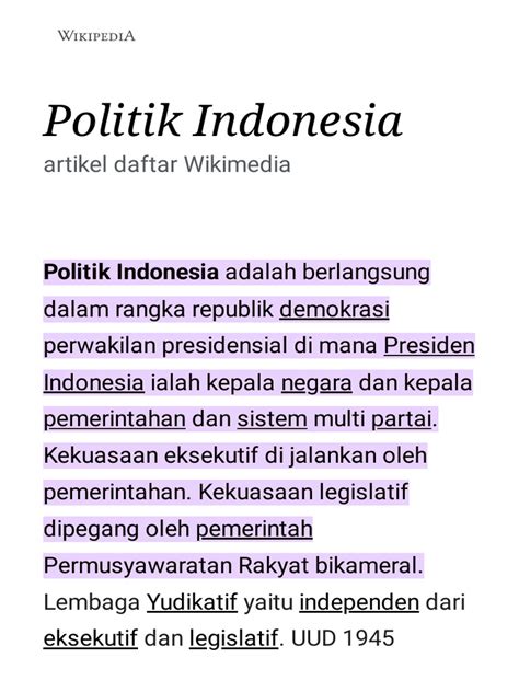 Politik Indonesia Wikipedia Bahasa Indonesia Ensiklopedia Bebas Pdf
