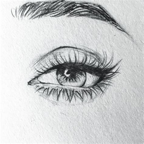 A Drawing Of An Eye With Long Lashes