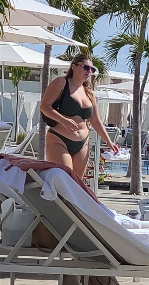 Busty Green Bikini Brunette By The Pool Oc Beach Bikini Forum