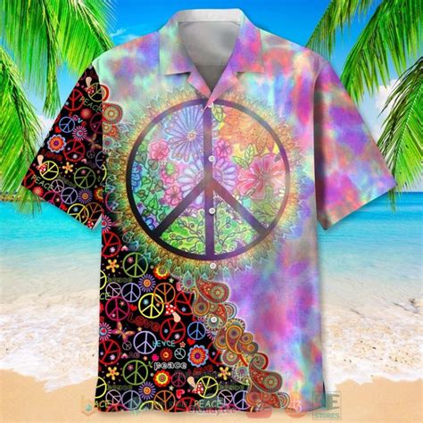 Hippie Love Peace Hawaiian Shirt 2 Homefavo