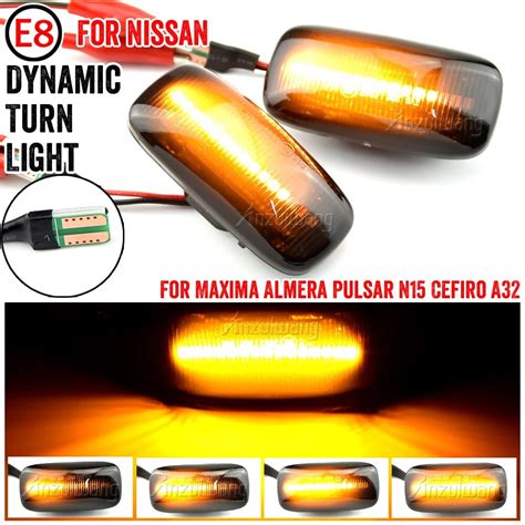 Pcs For Nissan Almera N Led Dynamic Turn Signal Lights Side Marker