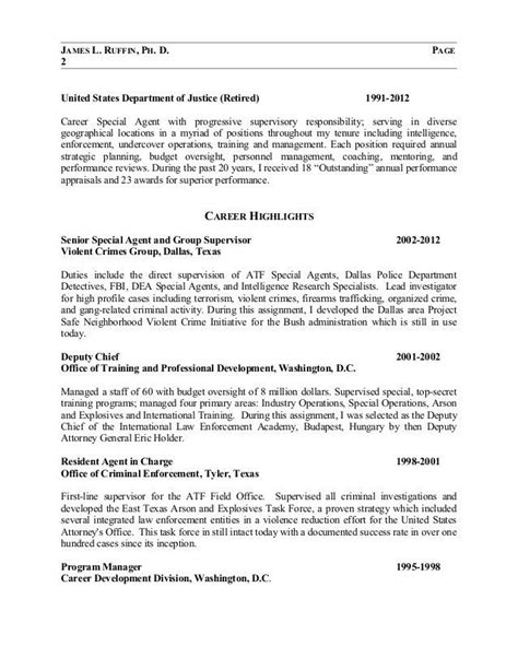 Fbi Resume Template At Netbradyblog Blog