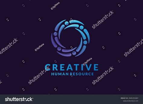 Human Resources Logo Design Isolated On Stock Vector Royalty Free