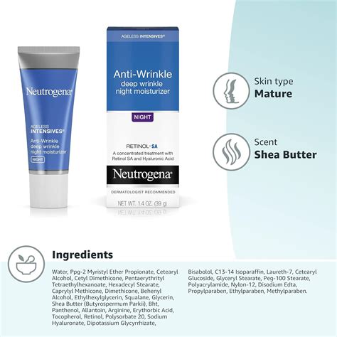 Buy Neutrogena Ageless Intensives Anti Wrinkle Retinol Cream With