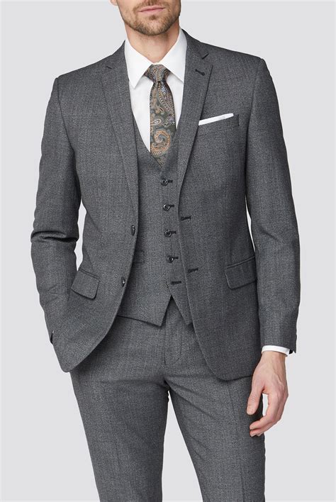 Racing Green Charcoal Texture Regular Fit Suit Jacket