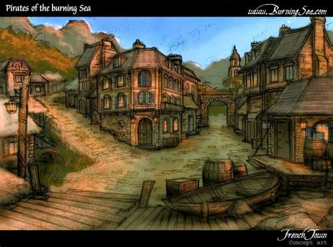 Pirate Town Set Polycount Forum Fantasy Places Fantasy Map Medieval