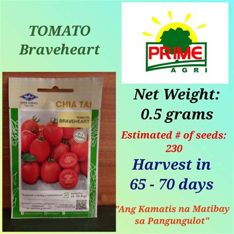 TOMATO BRAVEHEART CHIA TAI VEGETABLE SEEDS Shopee Philippines