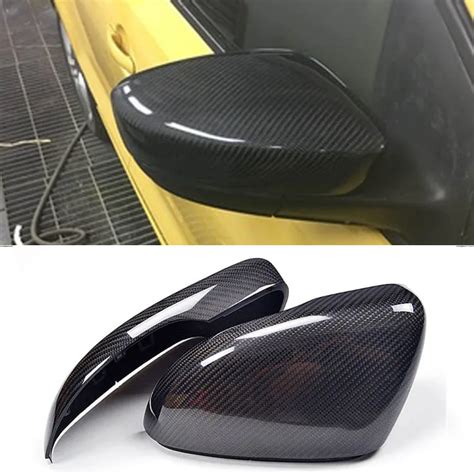 New Carbon Fiber Car Side Door View Mirrors Replacment Cover For Vw Polo 2011 In Mirror